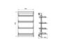 Porta Scarpe Laterale Estraibile mm.460x750x320 Acciaio Verniciato Moka RAL8019 Destra   Emuca - immagine 2